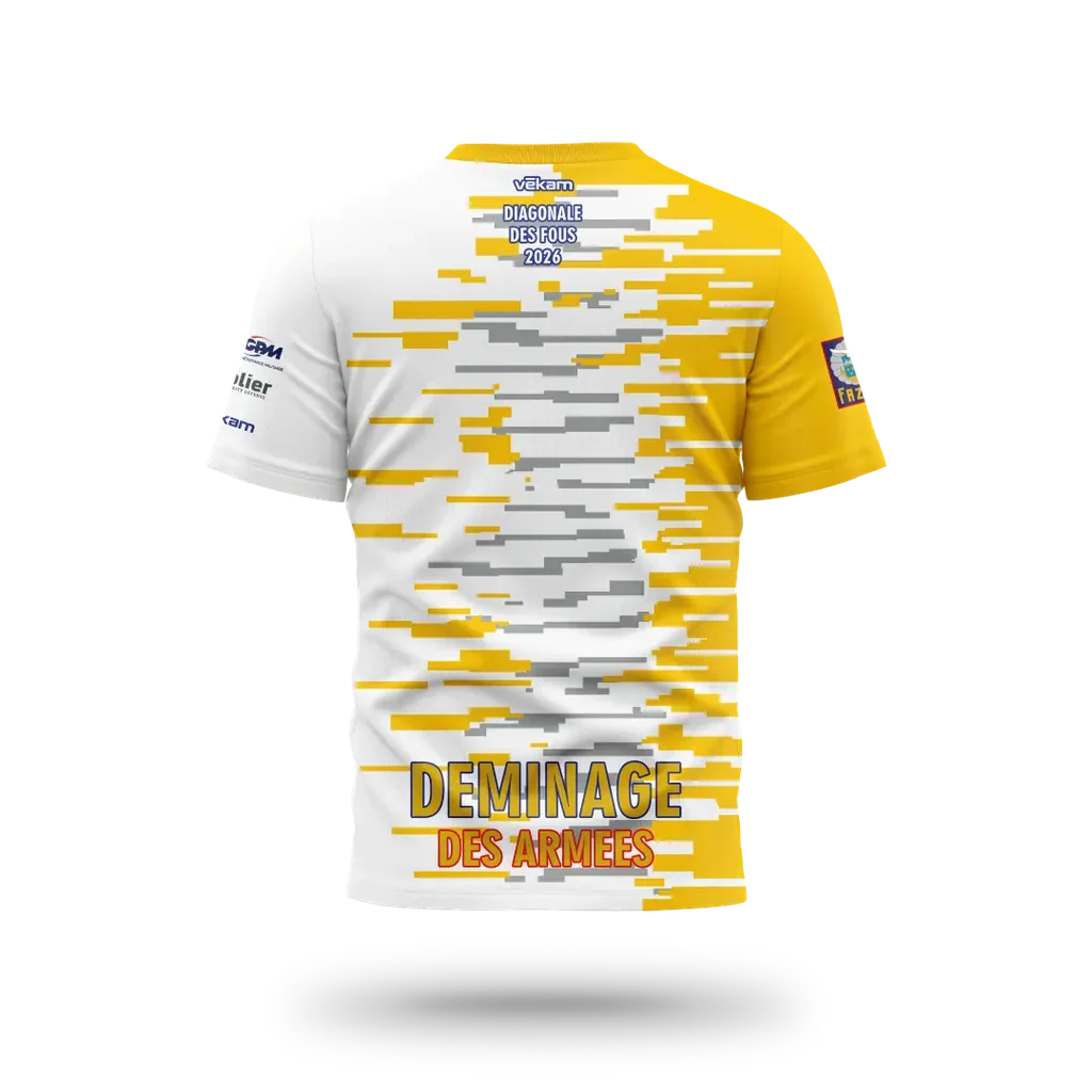 TEAM NEDEX T-shirt H Trail DIAGONALE - Jaune