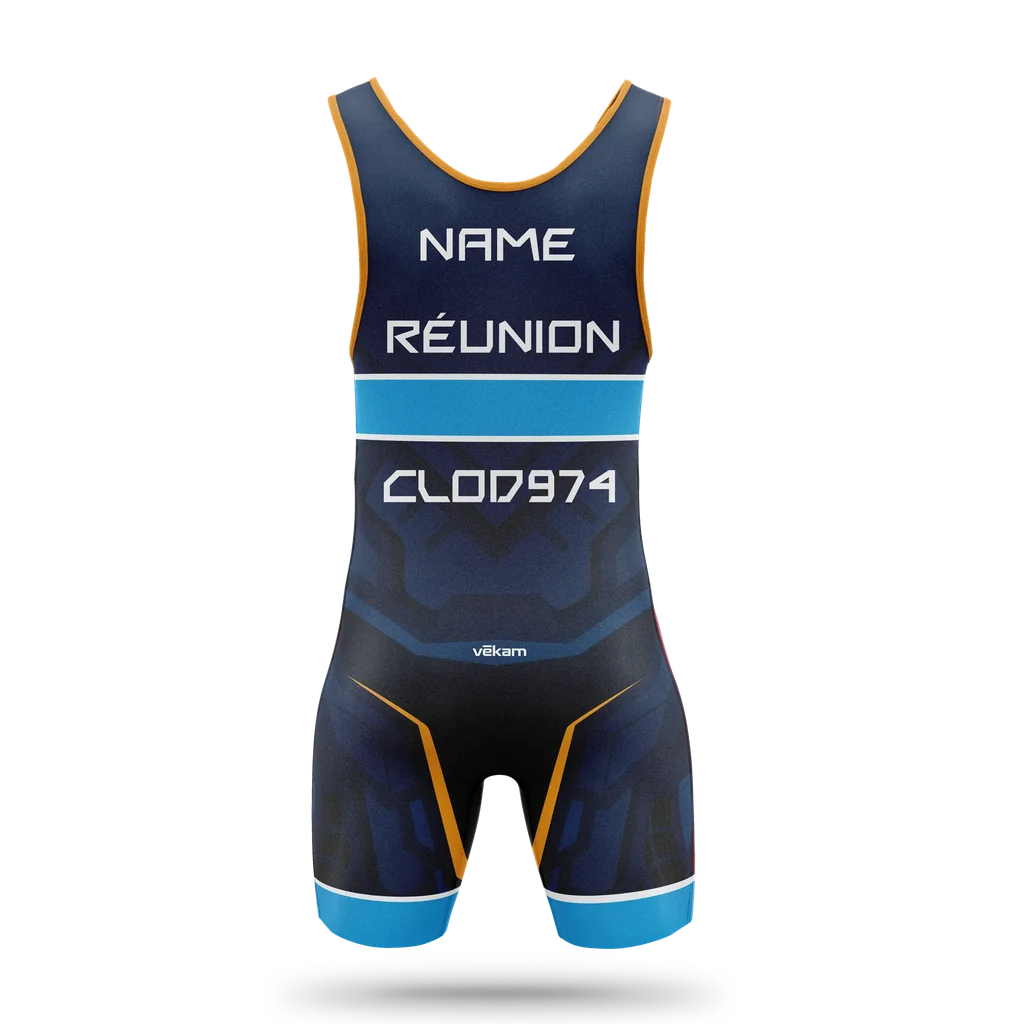 CLOD974 Combinaison Lutte "Bande Bleue"