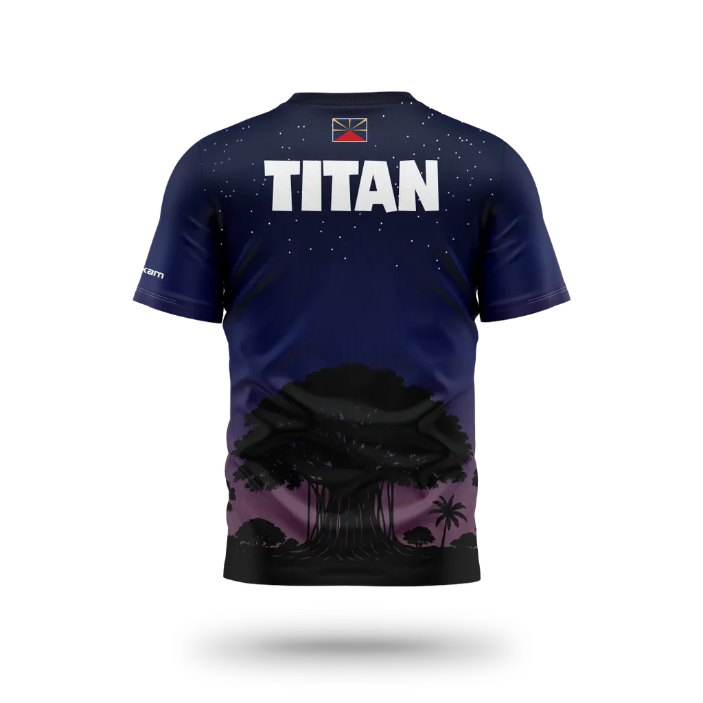 UNSS COLLEGE TITAN T-SHIRT - BLUE