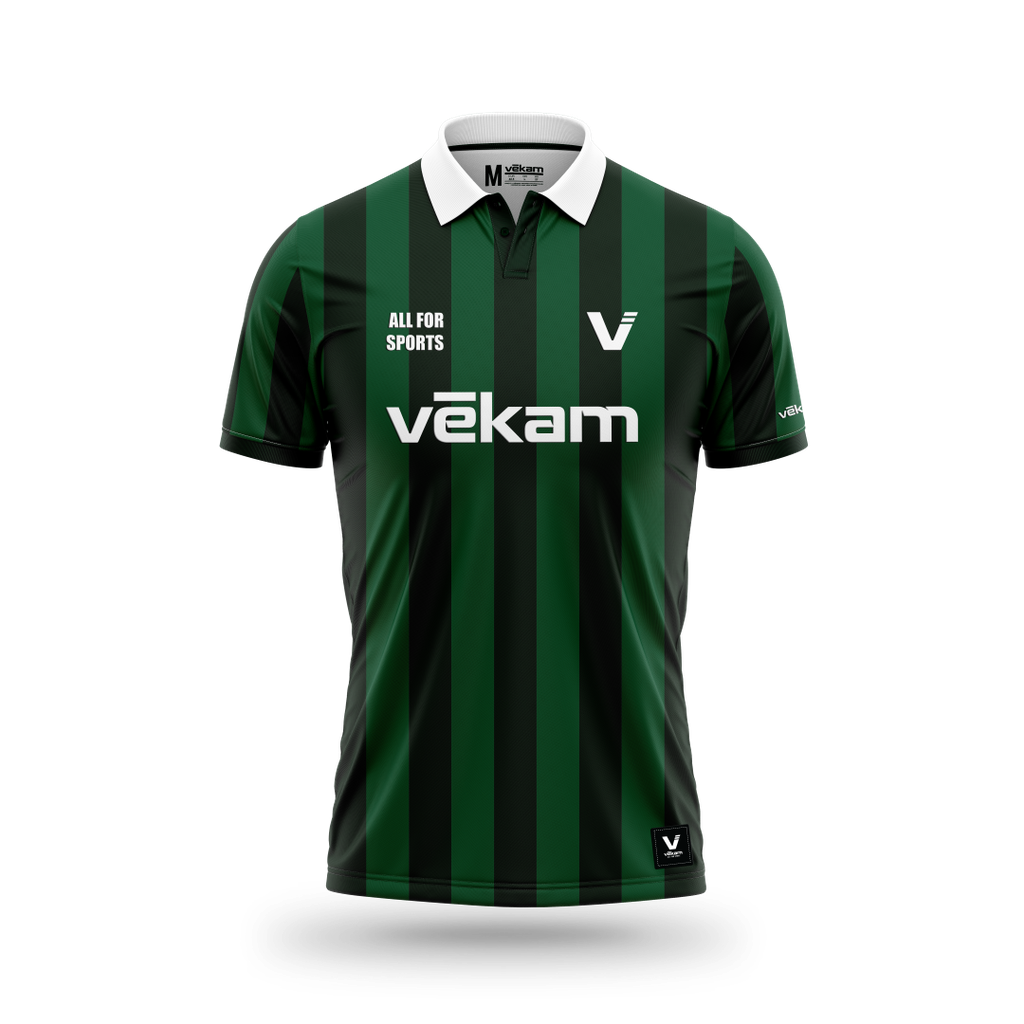 VEKAM PREMIUM Polo - Green Stripes
