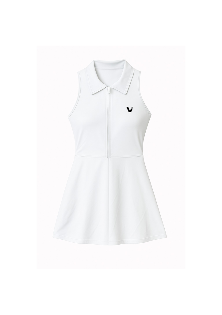 VEKAM Robe de sport Polo - Blanc