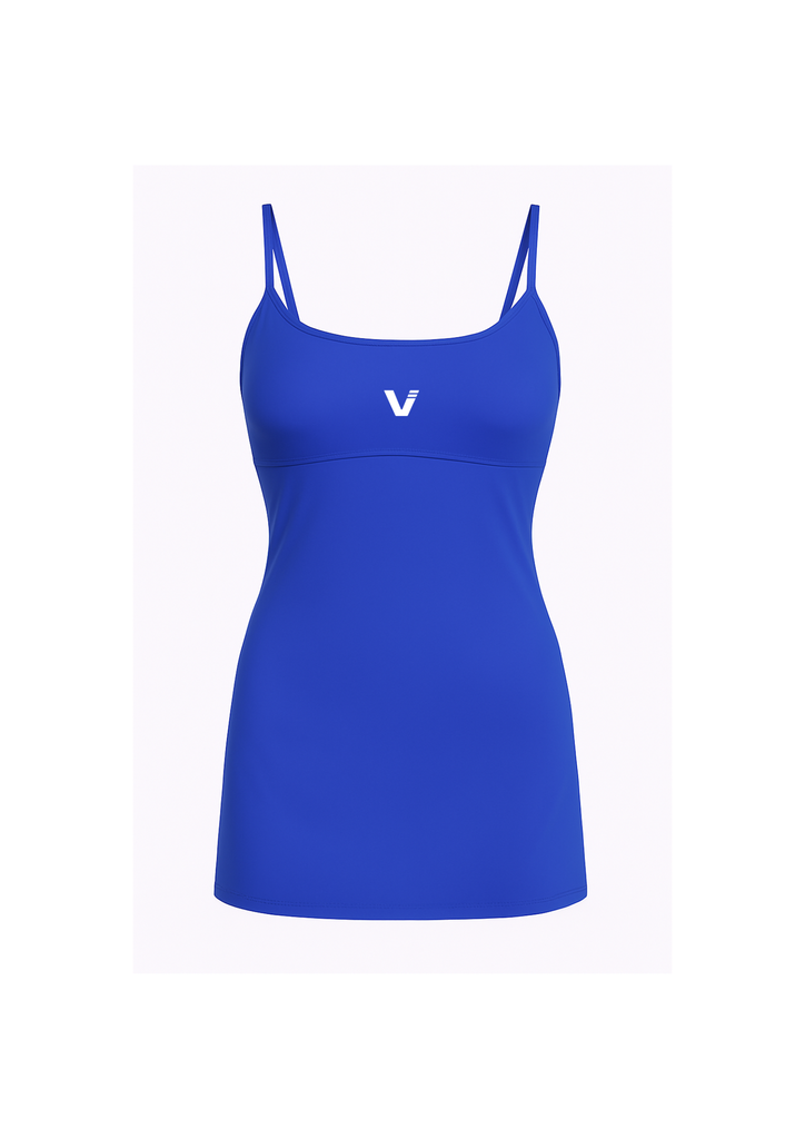 VEKAM Robe de sport à bretelles - Bleu
