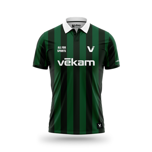 VEKAM PREMIUM Polo - Green Stripes
