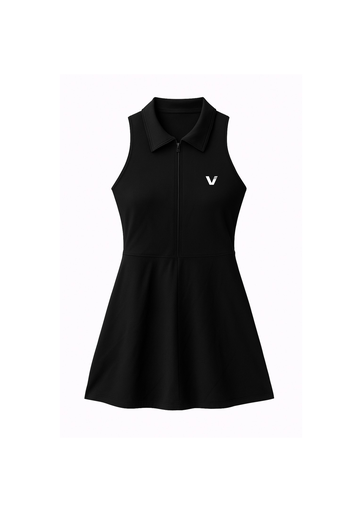 VEKAM Robe de sport Polo - Noir